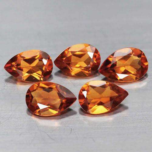 1.88Ct. Spessartine Garnet Pear Golden Orange Dazzling Untreated Natural