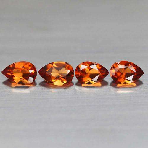 0.27Ct. Spessartine Garnet Pear Golden Orange Dazzling Untreated Natural