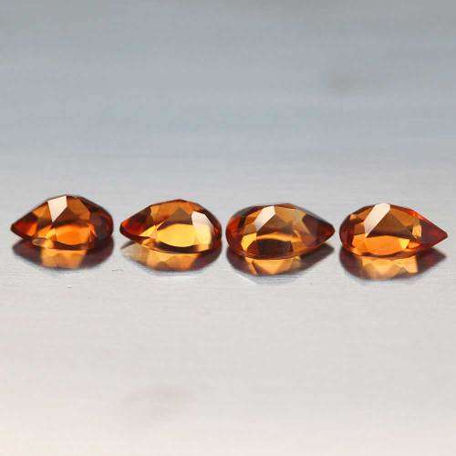 0.27Ct. Spessartine Garnet Pear Golden Orange Dazzling Untreated Natural