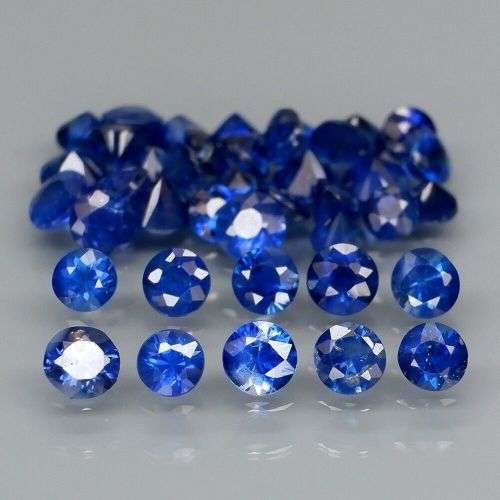Sapphire Round0.10cts**Top Blue** Diamond Cut  2.5mm.