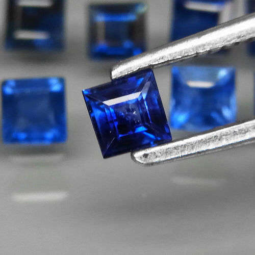 Blue Sapphire Square 2.2 to 2.5 mm Natural  Madagascar