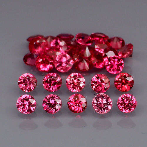 **Hot**Pink Sapphire 0.071Ct Round Diamond Cut 1Pcs.2.4mm.Beautiful Color!