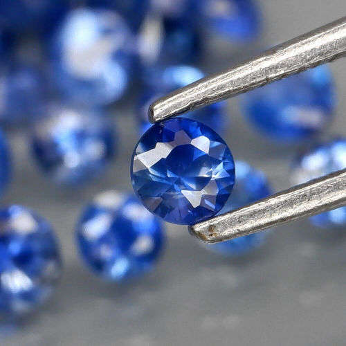 Cornflower Blue Sapphire Round Diamond Cut 2.5-3mm Ceylon 1Pcs/0.10Ct.