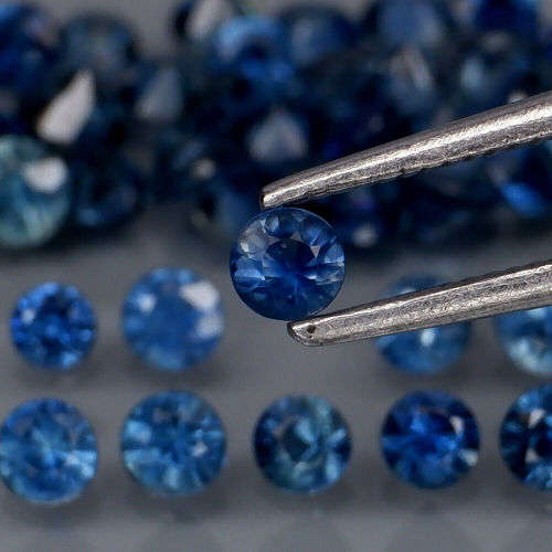 Cornflower Blue Sapphire Round Diamond Cut 2-2.5mm Ceylon 1Pcs/0.07Ct.