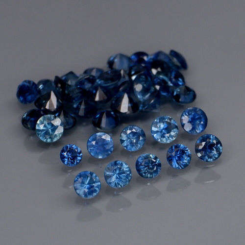 Cornflower Blue Sapphire Round Diamond Cut 2-2.5mm Ceylon 1Pcs/0.07Ct.