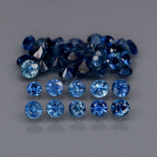 Cornflower Blue Sapphire Round Diamond Cut 2-2.5mm Ceylon 1Pcs/0.07Ct.
