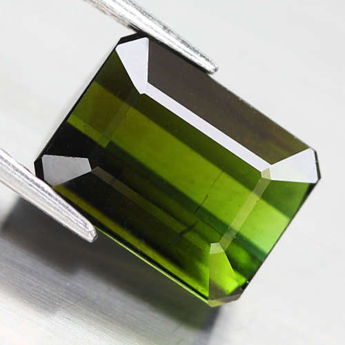 4.48Ct. Green Tourmaline Emerald Cut Nigeria Natural