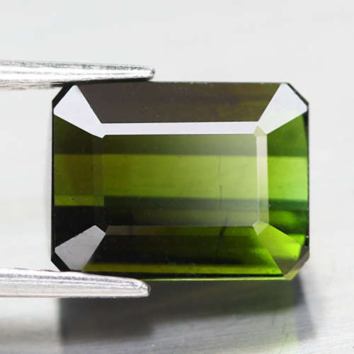 4.48Ct. Green Tourmaline Emerald Cut Nigeria Natural