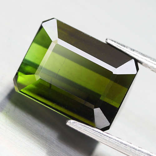 4.48Ct. Green Tourmaline Emerald Cut Nigeria Natural