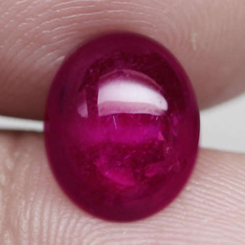 3.20Ct.  Ruby Oval Red Cabochon Mozambique Natural