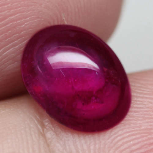 3.20Ct.  Ruby Oval Red Cabochon Mozambique Natural