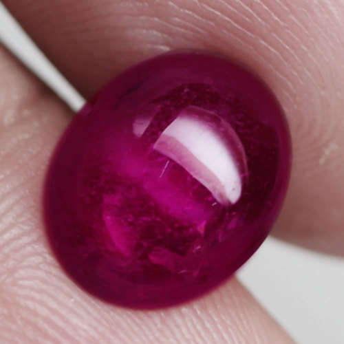3.20Ct.  Ruby Oval Red Cabochon Mozambique Natural