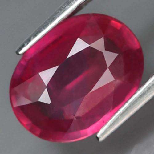 2.21Ct. Ruby Oval Facet Red Sparkling & Good Color! Natural