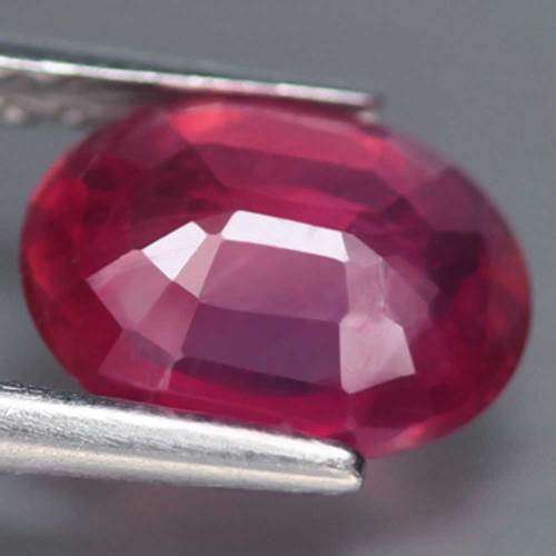 2.21Ct. Ruby Oval Facet Red Sparkling & Good Color! Natural