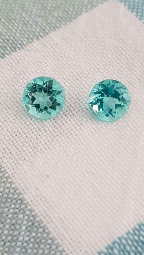 Apatite 2.60Cts Round Cut 2pcs 7.00mm Natural Loose Gemstone