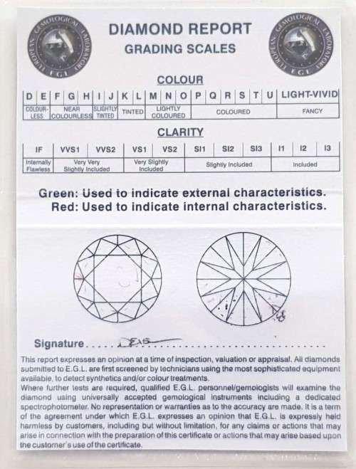 0.550Cts  DIAMOND  **CERTIFIED** EGL ROUND SPARKLING WHITE NATURAL