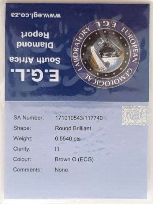 0.550Cts  DIAMOND  **CERTIFIED** EGL ROUND SPARKLING WHITE NATURAL