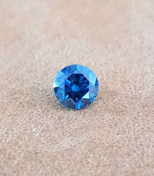 0.4570Cts  **CERTIFIED** EGL ROUND DIAMOND  SPARKLING BLUE NATURAL