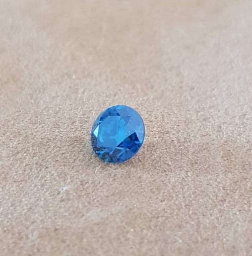 0.4570Cts  **CERTIFIED** EGL ROUND DIAMOND  SPARKLING BLUE NATURAL