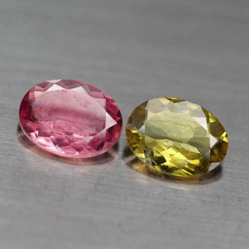 1.93Ct.  Tourmaline Oval  Pink&Green Mozambique Ravishing For Jewelry!