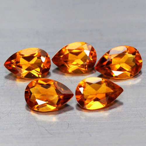 1.76Ct. Spessartine Garnet Pear Golden Orange Dazzling Untreated Natural