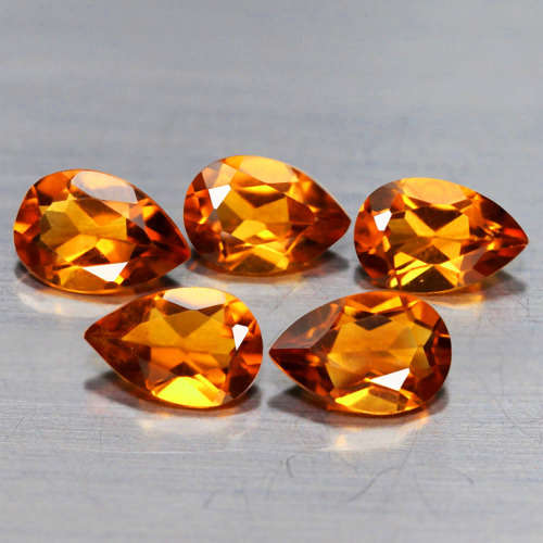 1.76Ct. Spessartine Garnet Pear Golden Orange Dazzling Untreated Natural