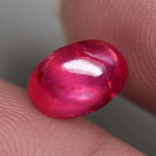 3.32Ct. Ruby Oval Pinkish red Cabochon Top Blood Red Natural