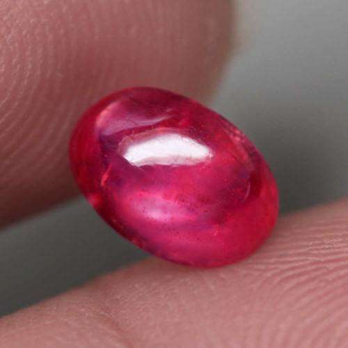 3.32Ct. Ruby Oval Pinkish red Cabochon Top Blood Red Natural