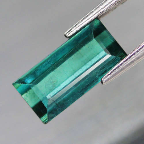 1.75Ct.  Blue Green Tourmaline Emerald Cut Africa Precious Gem Good Colour Natural