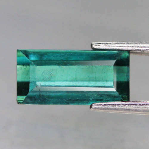 1.75Ct.  Blue Green Tourmaline Emerald Cut Africa Precious Gem Good Colour Natural