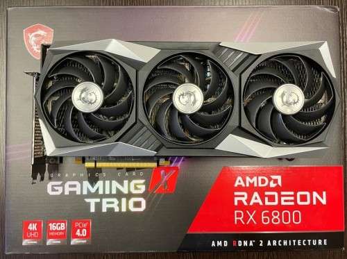MSI Radeon RX 6800 Gaming X Trio 16GB GDDR6 256-bit PCI-E 4.0 Desktop Graphics Card