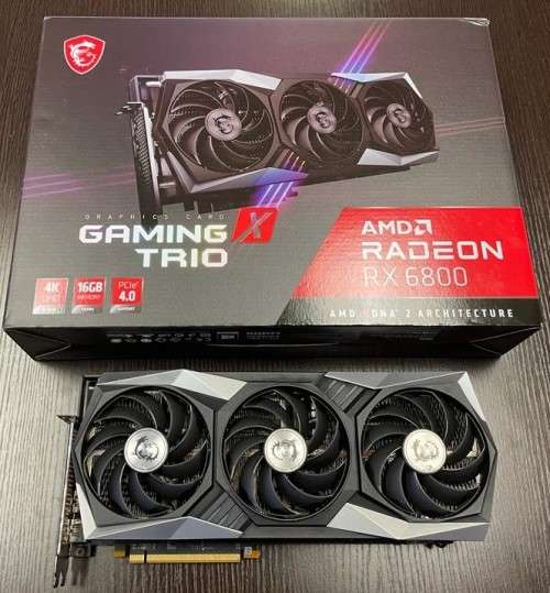 MSI Radeon RX 6800 Gaming X Trio 16GB GDDR6 256-bit PCI-E 4.0 Desktop Graphics Card