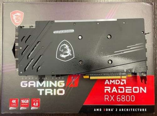 MSI Radeon RX 6800 Gaming X Trio 16GB GDDR6 256-bit PCI-E 4.0 Desktop Graphics Card
