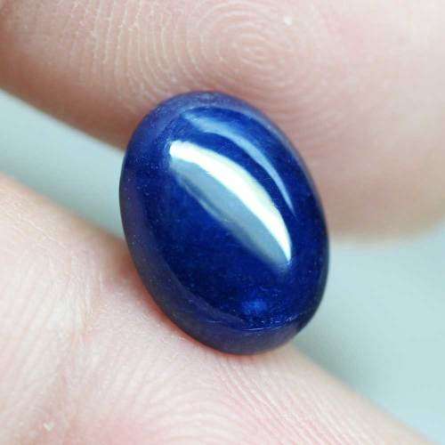 6.03Ct. Sapphire Oval Cabochon Cornflower Blue  Good! Sparkling! Madagascar