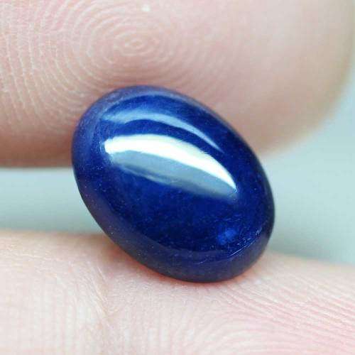 6.03Ct. Sapphire Oval Cabochon Cornflower Blue  Good! Sparkling! Madagascar