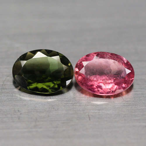 1.92Ct.  l Tourmaline Oval Green & Pink Natural Nigeria