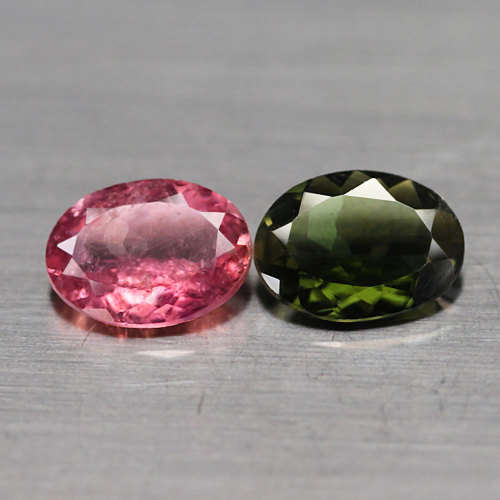 1.92Ct.  l Tourmaline Oval Green & Pink Natural Nigeria