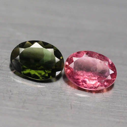1.92Ct.  l Tourmaline Oval Green & Pink Natural Nigeria