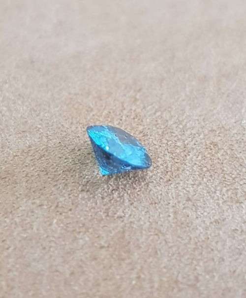 *CERTIFIED* Diamond  0.43Cts  Round Vivid Blue Loose Natural Diamond
