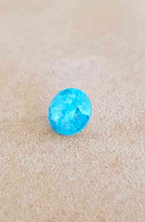 *CERTIFIED* Diamond  0.81Cts  Round Vivid Greenish Blue Loose Natural Diamond