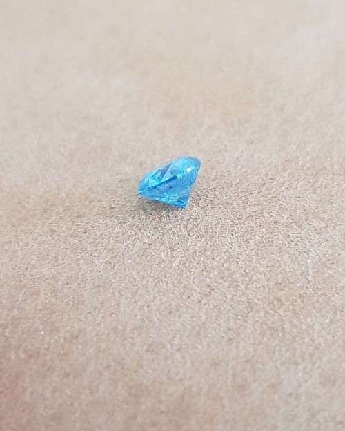*CERTIFIED* Diamond  0.72Cts  Round Sky Blue Loose Natural Diamond