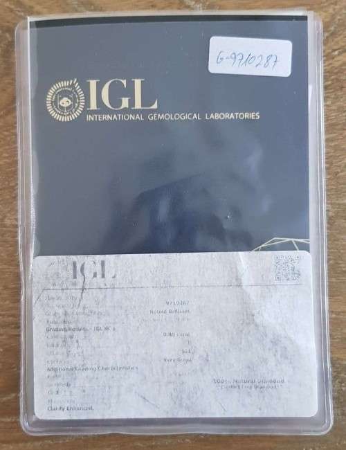 Diamond  0.48Cts  *CERTIFIED* Round  F/SI1Loose Natural Diamond