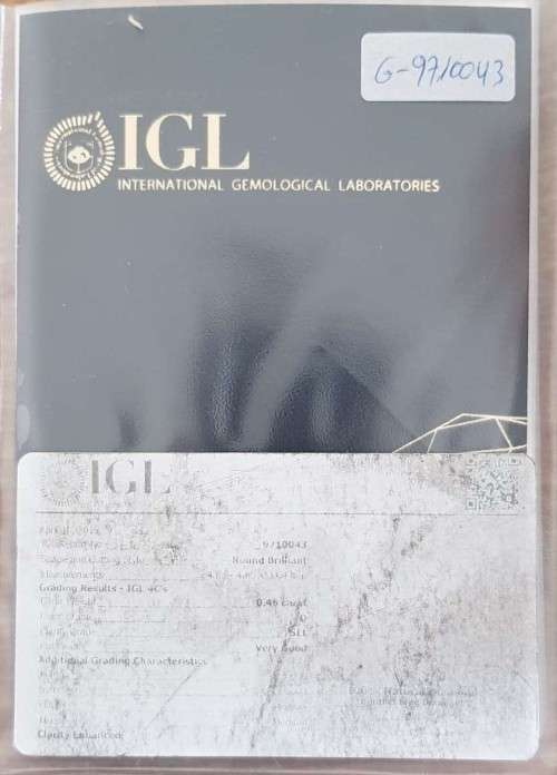 Diamond  0.46Cts  *CERTIFIED* Round  D/SI1 Loose Natural Diamond
