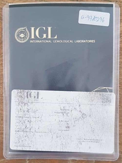Diamond  0.44Cts  *CERTIFIED* Round  G/SI1 Loose Natural Diamond