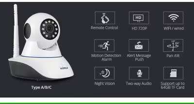 KERUI 720P 1080P HD Wifi Wireless Home Security IP Camera Security Network CCTV Surveillance Camera