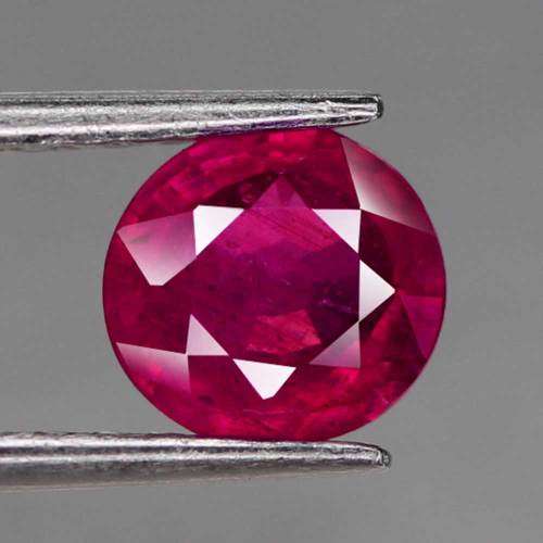 1.97Ct. Ruby  Round Facet Red Sparkling & Good Colour! Madagascar