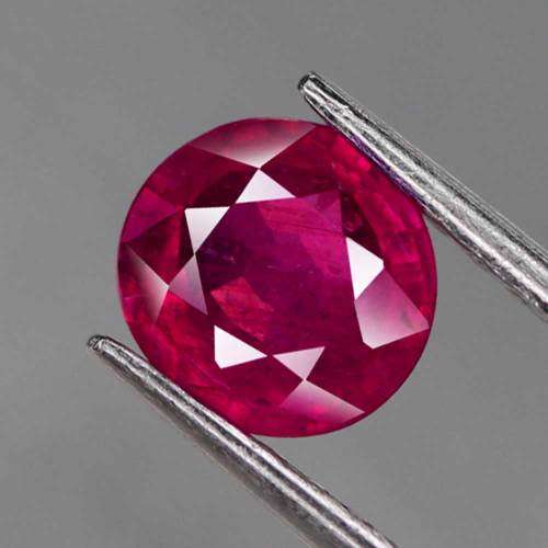 1.97Ct. Ruby  Round Facet Red Sparkling & Good Colour! Madagascar