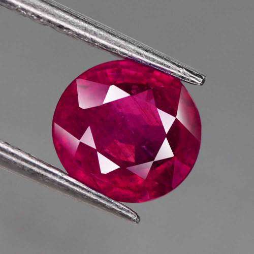 1.97Ct. Ruby  Round Facet Red Sparkling & Good Colour! Madagascar