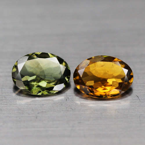 1.74Ct. Tourmaline Oval Green & Gold  Mozambique Gorgeous For JewelryNatural