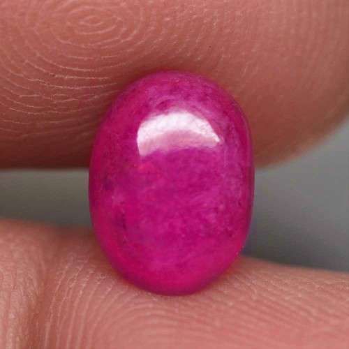 3.46Ct. Ruby Oval Pinkish red Cabochon Top Blood Red Natural